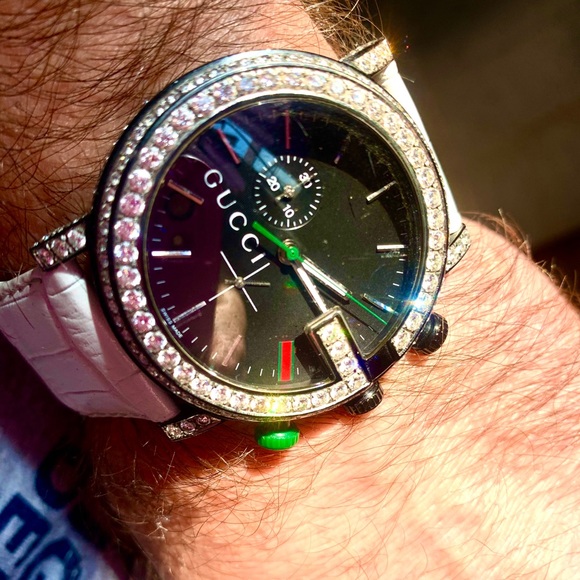 💥SOLD💥 Gucci Watch G 4.5CT Diamonds Appraisal - Picture 3 of 4